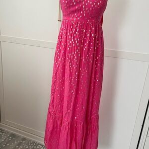 Lilly Pulitzer Pink Dress with Gold Dots